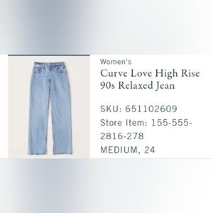 Abercrombie and Fitch Curve Love Jeans